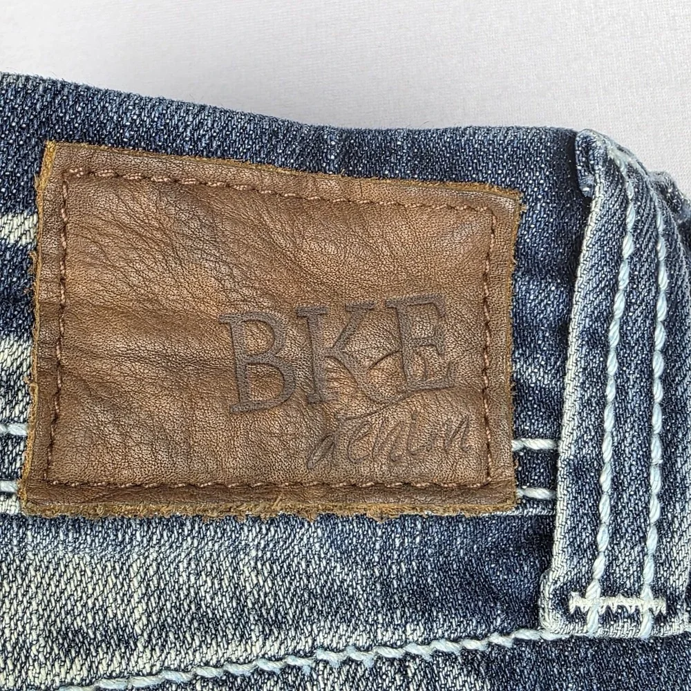 BKE Jeans Womens Size 28 Harper Cropped‎ Double Cuff Blue Denim Pants